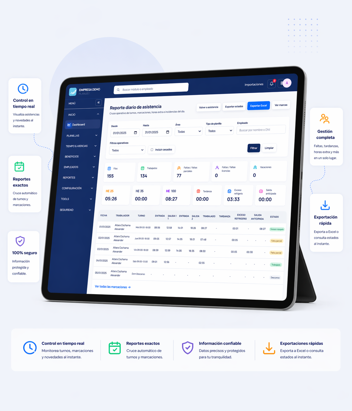 Software de asistencia y control de tiempo en Perú con marcaciones y turnos