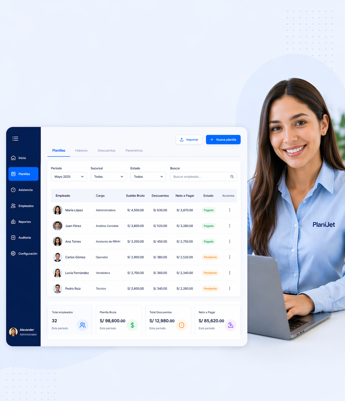 Software de planillas en Perú con cálculo, boletas y cumplimiento laboral