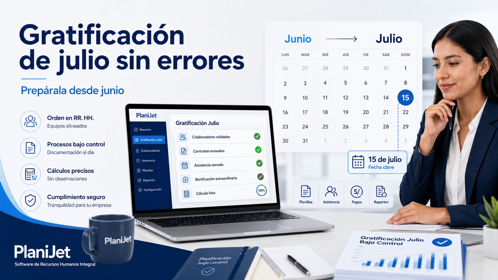 Cálculo de gratificación en Perú en un sistema de planillas